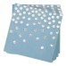 SERVILLETAS DESCARTABLES PARTY STORE CELESTE CON LUNARES PLATEADOS X 12