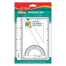 SET DE GEOMETRIA 3 PIEZAS 20 CM KEYROAD