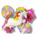 SET DE GLOBOS METALIZADOS UNICORNIO CUERPO X 5 UNIDADES