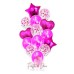 SET DE GLOBOS METALIZADOS ESTRELLA Y CORAZON Y LATEX CON CONFETTI X 14 FUCSIA SET DE GLOBOS METALIZADOS ESTRELLA Y CORAZON Y LATEX CON CONFETTI X 14 FUCSIA
