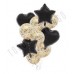 SET DE GLOBOS METALIZADOS Y LATEX CON CONFETTI X 10 NEGRO