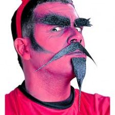 HALLOWEEN - SET DE DIABLO BIGOTES, PATILLAS Y BARBA HALLOWEEN - SET DE DIABLO BIGOTES, PATILLAS Y BARBA