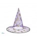 HALLOWEEN - SOMBRERO BRUJA TRANSPARENTE VIOLETA Y METALIZADO HALLOWEEN - SOMBRERO BRUJA TRANSPARENTE VIOLETA Y METALIZADO