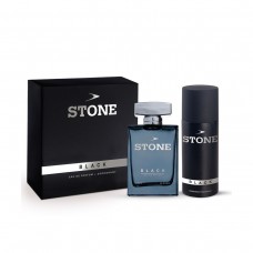 ESTUCHE PARA REGALO PERFUME DE HOMBRE STONE BLACK + DESODORANTE