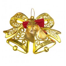 ADORNO PARA PUERTA NAVIDEÑO 2 CAMPANAS CON MOÑO CHICO