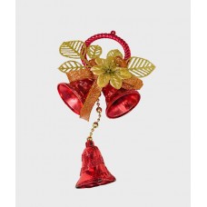 ADORNO PARA PUERTA NAVIDEÑO CAMPANAS Y FLORES