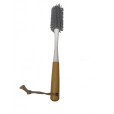 CEPILLO PARA LIMPIEZA SILICONA CON MANGO DE BAMBU