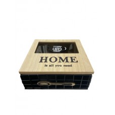 CAJA DE TE DE MADERA X 4 DIVISIONES