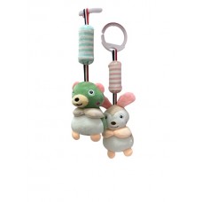 SONAJERO DE PELUCHE ANIMALITOS CON TUBITO CASCABEL