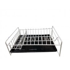 SECAPLATOS ESCURRIDOR DE PLATOS PARA 10 PLATOS BLANCO CON BANDEJA CHATO