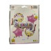 SET DE GLOBOS METALIZADOS FELIZ CUMPLEAÑOS X 5 ROSA