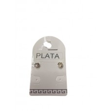 AROS CON STRASS PLATA X 2 CHICOS