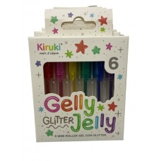 BOLIGRAFO ROLLER GEL MINI X 6 KIRUKI GLITTER