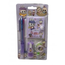 SET ESCOLAR LIBRETA + BOLIGRAFO + CINTA + RESALTADOR LABUBU/CAPYBARA SET ESCOLAR LIBRETA + BOLIGRAFO + CINTA + RESALTADOR LABUBU/CAPYBARA
