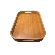 BANDEJA DE BAMBU RECTANGULAR MEDIANA BORDES REDONDEADOS