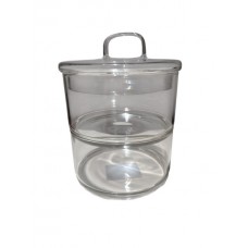 FRASCO DE VIDRIO X 2 APILABLE CON TAPA