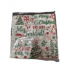 SERVILLETAS DESCARTABLES ESTAMPADAS NAPTRES NAVIDEÑAS FRASE X 20 UNIDADES