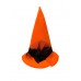 HALLOWEEN - SOMBRERO BRUJA NARANJA CON MOÑO NEGRO