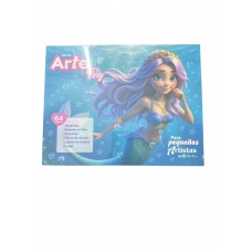 SET DE ARTE BY TINY 64 PIEZAS PARA PEQUEÑOS ARTISTAS SIRENA
