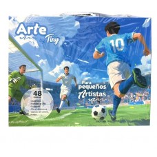 SET DE ARTE BY TINY 48 PIEZAS PARA PEQUEÑOS ARTISTAS FUTBOL