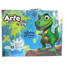 SET DE ARTE BY TINY 84 PIEZAS PARA PEQUEÑOS ARTISTAS DINOSAURIO