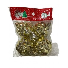 GLOBO NAVIDEÑO 4 CM DORADO FACETADO X 4