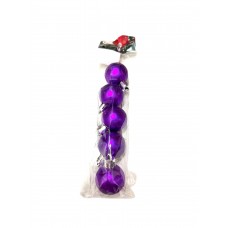 GLOBO NAVIDEÑO 3 CM X 5 VIOLETA