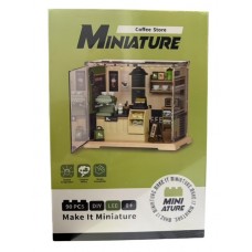 MAKE IT MINIATURE - CAFETERIA COFFEE STORE X 90 PIEZAS CON LUCES LED
