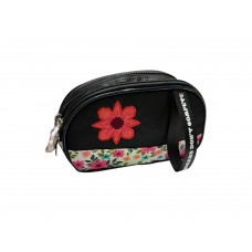 CARTUCHERA CON CIERRE DOBLE OVAL PHI PHI TOYS FLORES