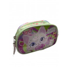 CARTUCHERA CON CIERRE DOBLE OVAL PHI PHI TOYS GATITO