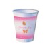 VASOS DESCARTABLES LINEA  MARIPOSAS GLAM X 10 UNIDADES