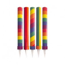 VELA BENGALA ESPECIALES A RAYAS MULTICOLOR RAINBOW