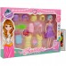 MUÑECA PLASTICA CON VESTIDOS Y PELUCAS EN CAJA