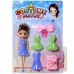 MUÑECA PLASTICA CON VESTIDOS Y LAVARROPAS